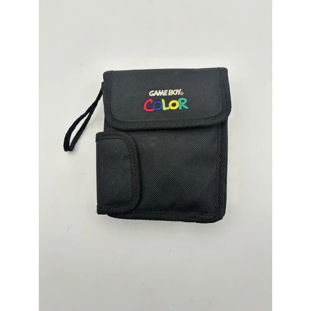 Vintage Official Nintendo GameBoy Color Black Carrying Travel Bag Case VG Cond